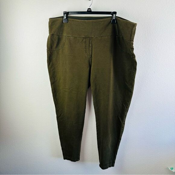 Coral Bay Olive Stretch Pants Size 3X - Picture 1 of 3